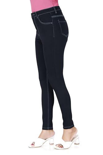 Image of TWGE - Women's Mid Rise Skinny Fit Jeans - Single Button, Stretchable Denim Pants - Ankle Length - Stylish Casual Wear Pack of 1