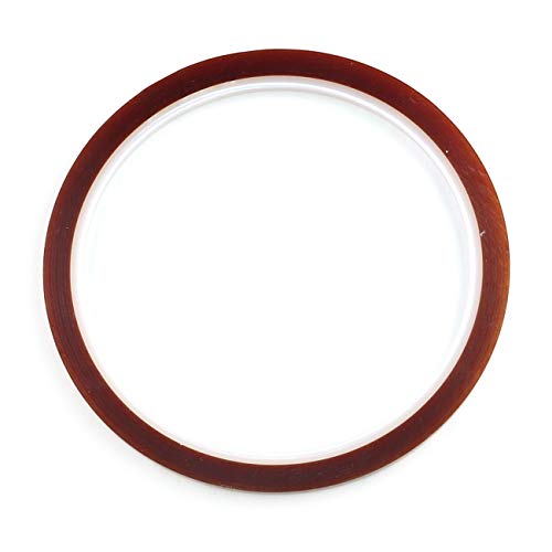 Image of E-outstanding 3pcs 1 /8 inch Tawny Polyimide Single Silicone Adhesive Tape 3mmx33m High Temperature Resistant Tape for Masking, Welding, PCB Gold Finger Protection, Electronic Adhesive Insulation