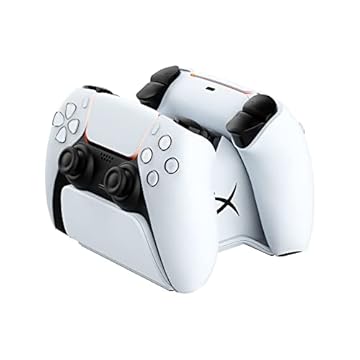 HyperX ChargePlay Duo – Estação de carregamento para controles sem fio PlayStation 5 DualSense, base pesada e ancoragem segura, design compacto, cabo USB-C incluído