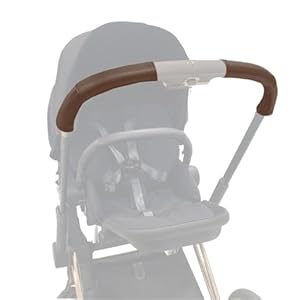 PROTEC TIF| Fundas de Polipiel Compatible con el Manillar de CYBEX PRIAM (Marron Oscuro)