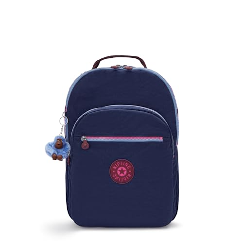 Kipling Mochila feminina Seul para laptop de 15 polegadas, durável, espaçosa com alças de ombro acolchoadas, manga protetora embutida