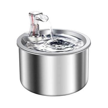Bebedouro Fonte Água 2l Filtro Silenciosa Inox Para Gatos Cães Filtragem Automática