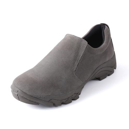 Image of Men's Leather Slip-on Shoes, Lightweight Comfortable Versatile Stylish Loafers with Steel Shank