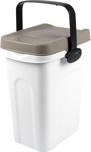 Kerbl Petfood Container (fest verschließbar, für ca. 2,5 kg Trockenfutter, Farbe grau/weiß, luftdichte Aufbewahrung, Futter, Aufbewahrung) 80547