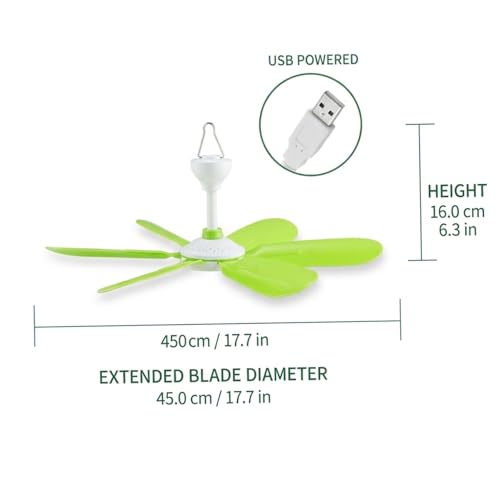 Ventilateur de plafond portable USB de 16,5 pouces avec télécommande - 6