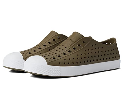 Native Shoes Jefferson Slip-on Sneakers (Little Kid/Big Kid) Utili Green/Shell White 11 Little Kid M