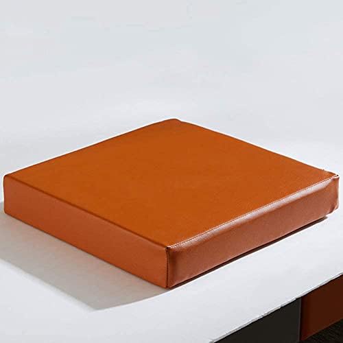 Yanman Leather Thick Not-Slip Chair Pads,Memory Foam Replacement Mat,Soft Chair Pads with Zipper,Waterproof Removeable Square Durable Seat Cushions for Sofa Dining Chair Office Home