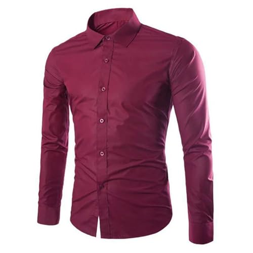 Chemise Hommes à Manches Longues Casual Slim Fit