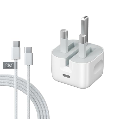 for iPhone 15 16 Charger Fast Charging 20W USB C Charger Plug Fast with 2M USB C Cable Compatible with iPhone 16/15 iPad Pro/Air/Mini/11th/10th