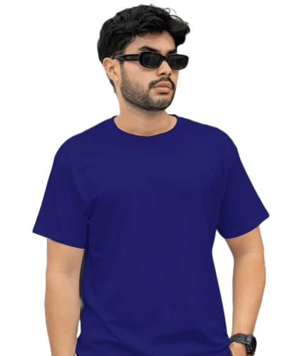 Image of DRIP Men's Solid Cotton Round Neck Half Sleeve T-Shirt