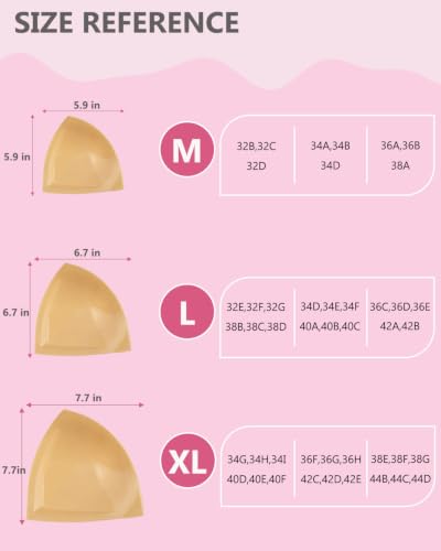 Image of D+ Cups Double-sided Sticky Inserts Lightly Padded Bras for Large Breast