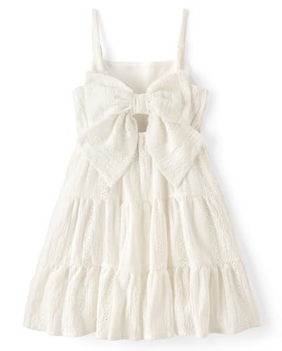 The Children's Place,Girls,Casual Sleeveless Tiered Dresses,Simply White Eyelit,Small2