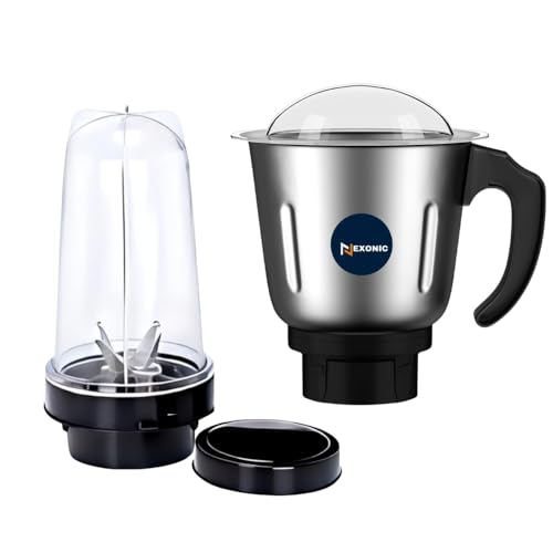 Image of Heavy Quality Chutney1000 ML for All mixer Grinder & Unbreakable bullet mixer grinder set with a versatile bullet mixer juicer500 mL universal 4-teeth coupler,2-slot compatible.