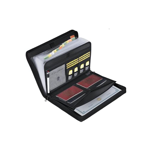 グランローバ 書類整理 ファイル a4 ファイルホルダー ポケット ケース 仕分け 持ち運び ドキュメントファイル 領収書入れ 通帳 診察券 レシート 耐火 バッグ バッグインバッグ (透明)