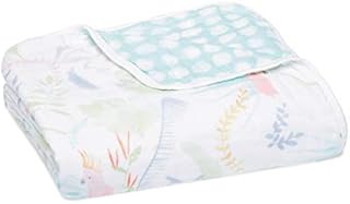 aden + anais essentials Dream Baby Blanket - Pack of 1 | Large Breathable 100% Cotton Muslin Bedding | Cot Blankets For Newborns & Infant Boys & Girls | Baby Shower or Xmas Gifts | Tropicella Print