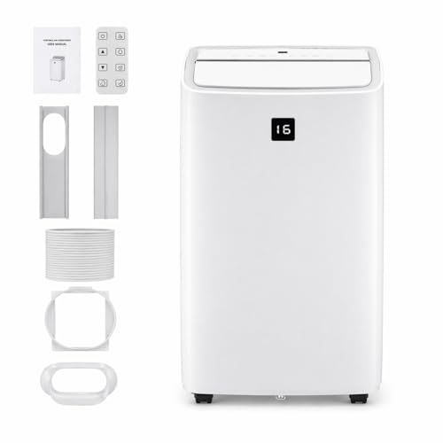 Image of 12,000 BTU Portable Air Conditioner, 4-in-1 Modes Up to 550 Sq.Ft., Portable AC Unit with Cooling, Dehumidifier, Fan, Digital Display, 24H Timer, for Bedroom