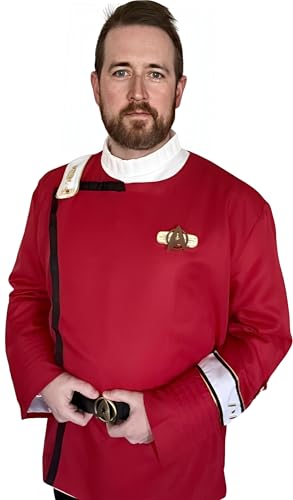 TWOK The Wrath of Khan Costume Belt With Gold Buckle Sci-Fi Inspired Uniform Accessory With Stainless Steel Buckle Black4