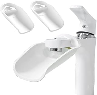 DXIA 3 Pack Baby Faucet Extender Kids, Children Sink Handle Extender, Water Tap Extender for Toddler, Hand Washing Water Nozzle Extender Kitchen Bathroom, Safe Faucet Extension Attachment, White