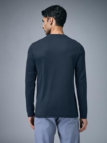 Image of TECHNOSPORT Men's Slim Fit Full Sleeve Round Neck T-Shirt, Double Cool Quick Dry Moisture Wicking Stretchable Sports Gym and Casual Wear