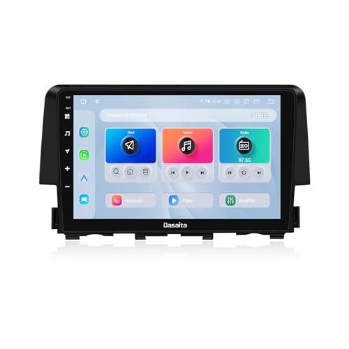Dasaita Android 13 Car Stereo for Honda Civic 2015-2022 with Wireless Carplay & Android Auto, 9