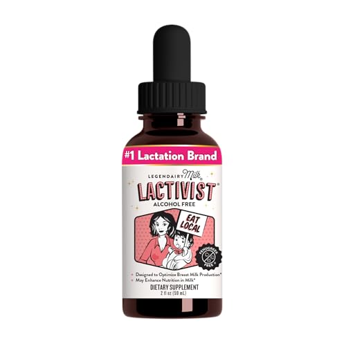 Legendairy Milk Lactivist Drops, Breastfeeding Supplement to Increase Breast Milk Supply, Organic Torbangun for Lactation, Made in USA, Alcohol Free, 2 Fl Oz