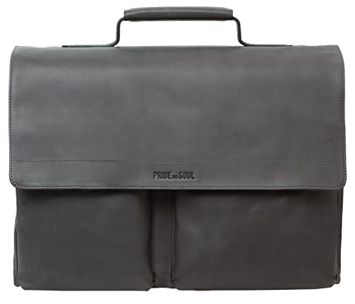 Sacoche ordinateur portable 15" cuir gris sac professionnel 47260