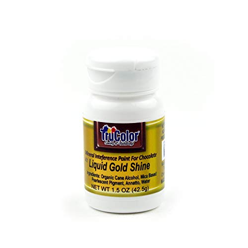 TruColor Liquid Shine 100-Percent-Natural Metallic Gold Food Color Paint, 42.5 Grams TruColor Liquid Shine 100-Percent-Natural Metallic Gold Food Color Paint, 42.5 Grams