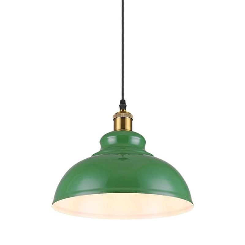 Lustre de cuisine style rétro américain en métal vert de qualité