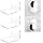 OAPRIRE Acrylic Floating Wall Shelves Set of 3 for Security Cameras, Baby Monitors, Speakers - Universal Small Wall Shelf wit