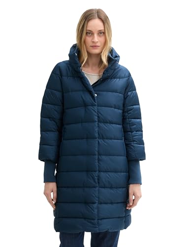Tom Tailor Damen Lange Steppjacke mit Stehkragen,26779 -...