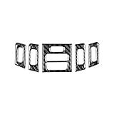 WonVon Carbon Fiber Central Air Conditioning Vent Outlet Cover Trim Frame Car Interior Decor Decal for BMW Old 3 Series E90 E92 E93