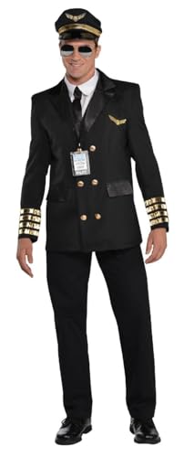 Amscan Habillez 846925–55 Captain Wingman – Medium, Noir, pour hommes