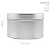 Cornucopia Brands 8-Ounce Metal Candle Tins (24-Pack); Round Containers for Candles, Arts & Crafts, Storage & More, Bulk Quantity