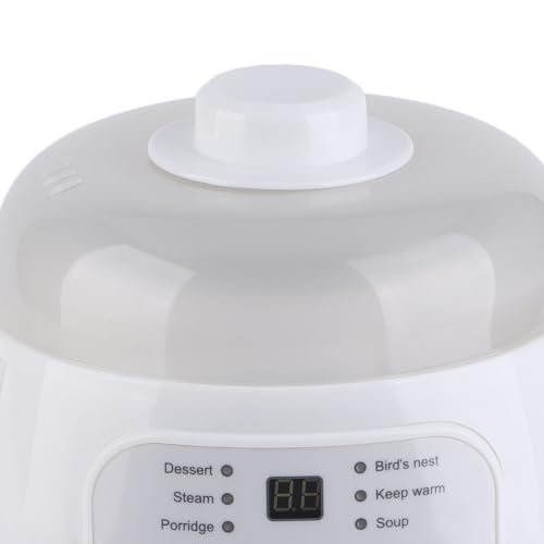 Natudeco 1L Electric Stew Pot Slow Cookers Electric Stew Cooker Ceramic Liner with Lid Ceramic Casserole Cooking Pot for Stove Porridge Rice Soup - Image 6