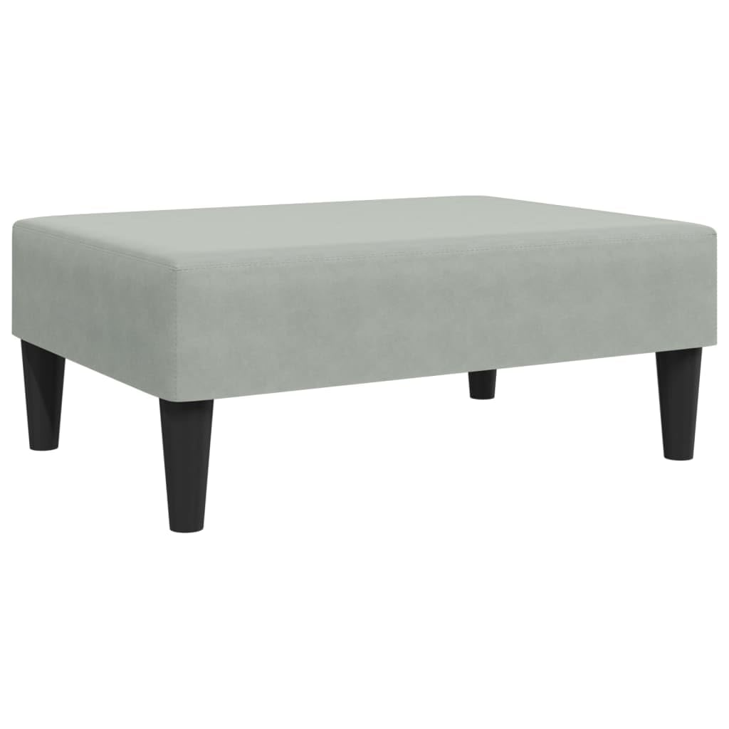 vidaXL Repose-Pied Gris Clair 77x55x31 cm Velours
