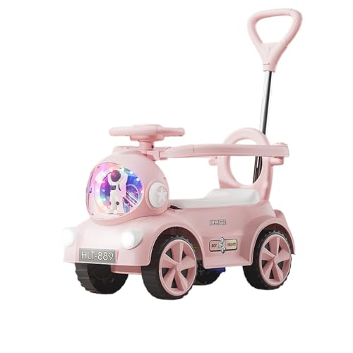 子供用車 乗用玩具 2way電動バイク ベビーカー 充電式乗用玩具 ベビーカー 1-6歳 車おもちゃ ペダル式車 自動輸送 小型バイクおもちゃ アンチロール 組み立て簡単 大容量バッテリー ライトと音楽付き 子供の誕生日プレゼントに最適 (スライドモデル