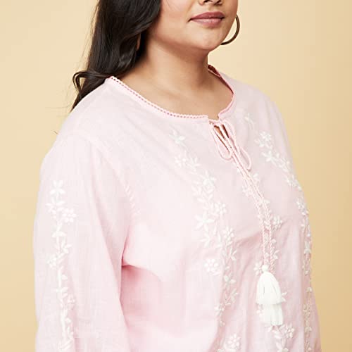 Image of Max Plus Size Women Schiffli Embroidered Top