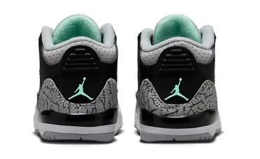 Jordan Toddler's 3 Retro Black/Green Glow-Wolf Grey (DM0968 031) - 5