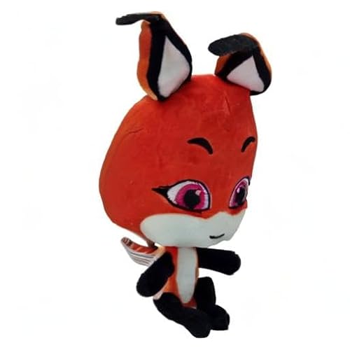 BANDAI - Miraculous Ladybug - Peluche 15 cm - Trixx - Licence Officielle Miraculous - Peluche Kwami Renard Trixx - P50693