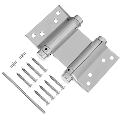 SBSSYVLMV Bisagras de Puerta 3 uds Resorte Doble acción bisagra abatible bisagras Acero Inoxidable(Silverx3pcs,13X10X2CM)
