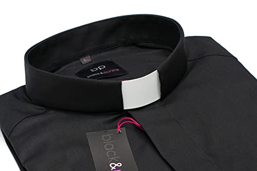 Clergy Shirt Long Sleeve Non Iron - Classic Fit in Black Color4