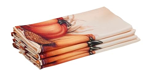 Servilletas de Tela Kadut Otoño Harvest Pavo 17x17 Pulgadas x4 miniatura 4