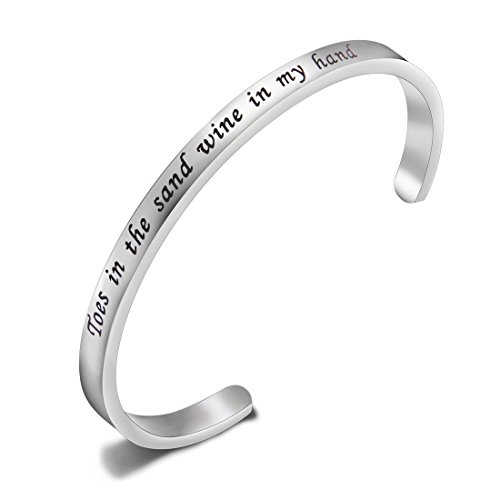 SEIRAA Toes in The Sand Wine in My Hand Cuff Bangle Beach Bracelet