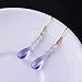 Produktbild LOt Ohrhänger Ohrstecker für Frauen S925 Silber Handgemachte Amethyst Wassertropfen Ohrringe Klassischer Literarischer Chinesischer Stil Einfacher Weißer Chalcedon Diy Kurze Ohrhaken OhrringeWie geze