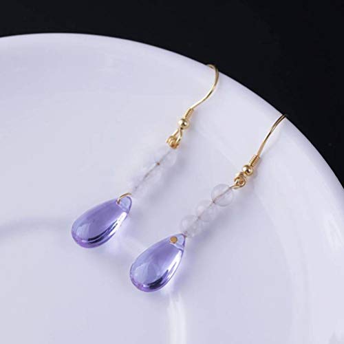 Boucles d'oreilles pour filles en améthyste S925 le cadeau d'anniversaire idéal