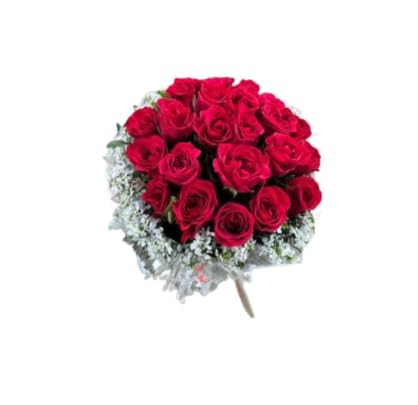 Deluxe 24 Fresh Red Roses Bouquet for Gift | Luxury Romantic Flower Arrangement for Valentines Day Anniversary Birthday & Love Gifts | Same Day 2-Hour Delivery in Hyderabad Telangana | Rosesnluv-image-15