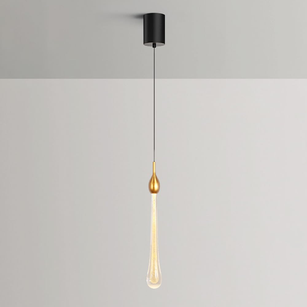 Luces de suspensión LED de 12 W con pantalla de cristal artesanal