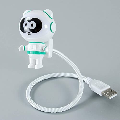 Uonlytech Spaceman Nightstand Lamp Astronaut USB Light 0. 5W Panda Reading Light 36V Flexible USB Led Light for Laptop PC Notebook Computer Keyboard Astronaut Nursery Lamp