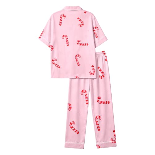 Christmas Pajamas For Women Set Short Sleeve Top And Long Pants Lounge Sets - image 6