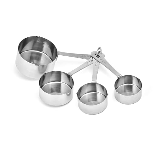 Juego de 4 vasos medidores de acero inoxidable Amco